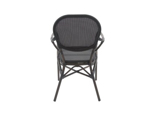 FEROS Tango Bistrostuhl Textil, Farbe Wenge-Schwarz Mesh, Indoor & outdoor, BTH 560 x 640 x 890 mm