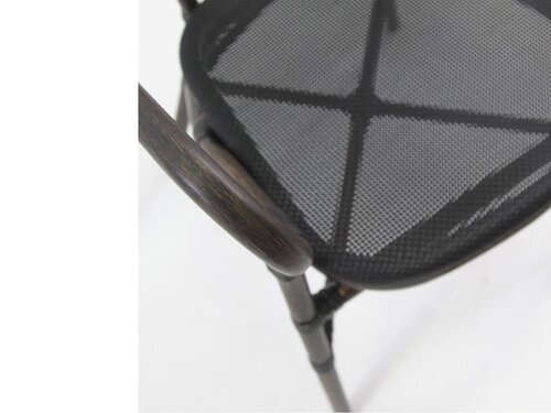 FEROS Tango Bistrostuhl Textil, Farbe Wenge-Schwarz Mesh, Indoor & outdoor, BTH 560 x 640 x 890 mm