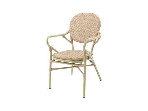 FEROS Tango Bistrostuhl Rattan, Farbe Bambus-Natur, Indoor & outdoor, BTH 560 x 640 x 890 mm