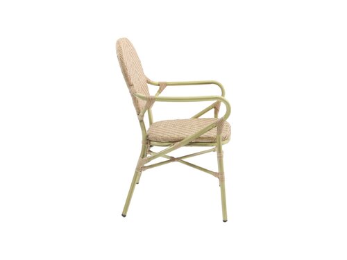 FEROS Tango Bistrostuhl Rattan, Farbe Bambus-Natur, Indoor & outdoor, BTH 560 x 640 x 890 mm
