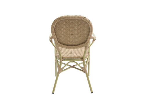 FEROS Tango Bistrostuhl Rattan, Farbe Bambus-Natur, Indoor & outdoor, BTH 560 x 640 x 890 mm