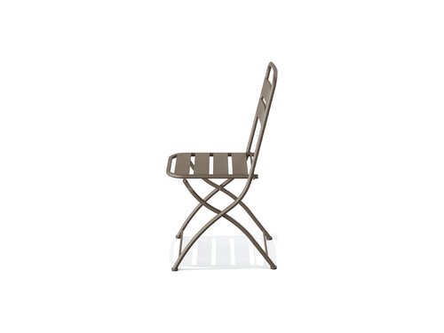 FEROS Breeze Bistro Klappstuhl Metall, Farbe Cappuccino, Indoor & outdoor, BTH 440 x 520 x 870 mm