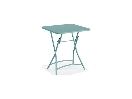 FEROS Breeze Bistro Klapptisch Metall, Farbe Blau, Indoor & outdoor, BTH 600 x 600 x 740 mm