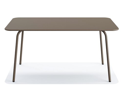 FEROS Shine Gartentisch Stahl rechteckig, Farbe Cappuccino, Indoor & outdoor, BTH 1600 x 900 x 730 mm