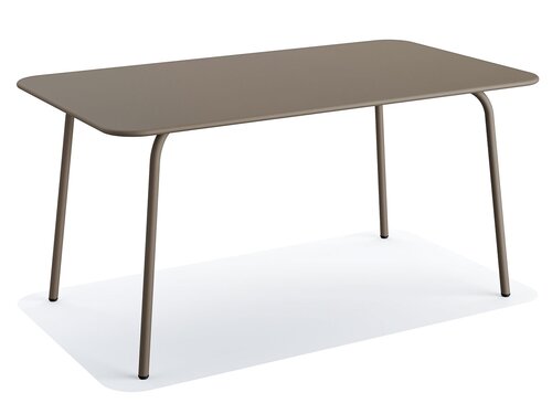 FEROS Shine Gartentisch Stahl rechteckig, Farbe Cappuccino, Indoor & outdoor, BTH 1600 x 900 x 730 mm