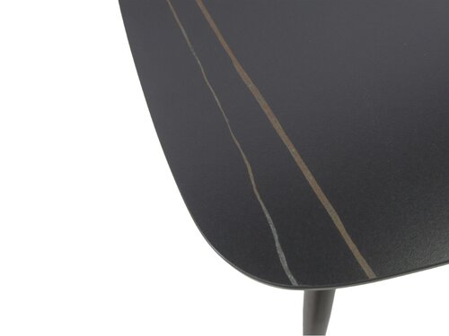 FEROS Pedro Terrassentisch, Farbe Wenge-Schwarz Ceramic, Indoor & outdoor, BTH 700 x 700 x 760 mm