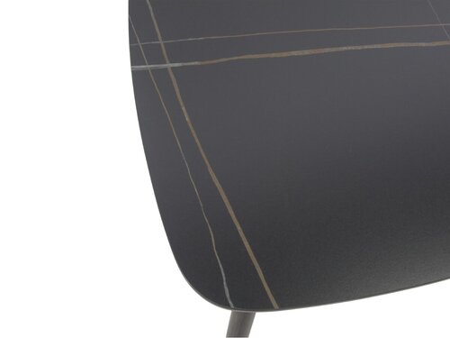 FEROS Pedro Terrassentisch, Farbe Wenge-Schwarz Ceramic, Indoor & outdoor, BTH 700 x 700 x 760 mm