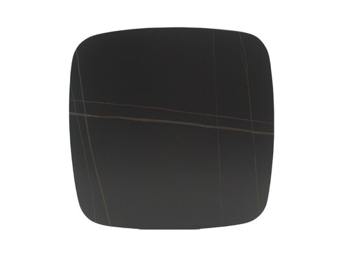 FEROS Pedro Terrassentisch, Farbe Wenge-Schwarz Ceramic, Indoor & outdoor, BTH 700 x 700 x 760 mm