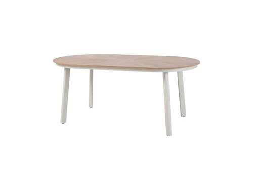 BEST Polly Dining-Gartentisch, Farbe Beige-Wood, Indoor & Outdoor, BTH 1800 x 1000 x 740 mm