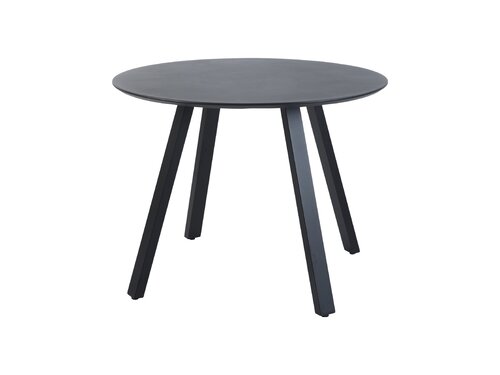 BEST Halo Gartentisch Rund, Farbe Schwarz, Indoor & Outdoor, BTH 1000 x 1000 x 750 mm