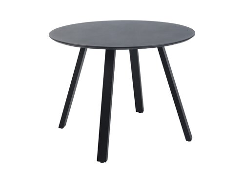 BEST Halo Gartentisch Rund, Farbe Schwarz, Indoor & Outdoor, BTH 1000 x 1000 x 750 mm