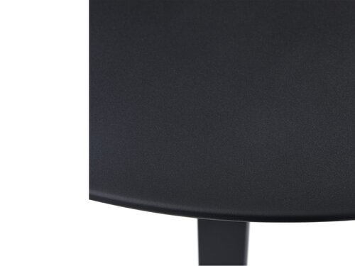 BEST Halo Gartentisch Rund, Farbe Schwarz, Indoor & Outdoor, BTH 1000 x 1000 x 750 mm