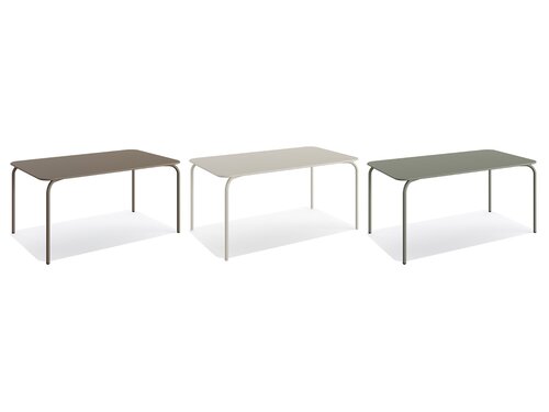 FEROS Shine Gartentisch Stahl rechteckig, Indoor &...