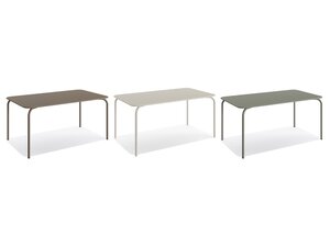 FEROS Shine Gartentisch Stahl rechteckig, Indoor &...