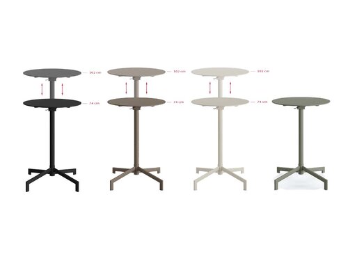 BEST Versa Terrassen-Stehtisch, in 2 Hhen verstellbar, Indoor & outdoor, in verschiedenen Farben