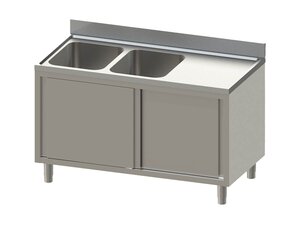 vaiotec TOPLINE 600 Sp�lschrank, 2 Becken, Abtropffl�che,...