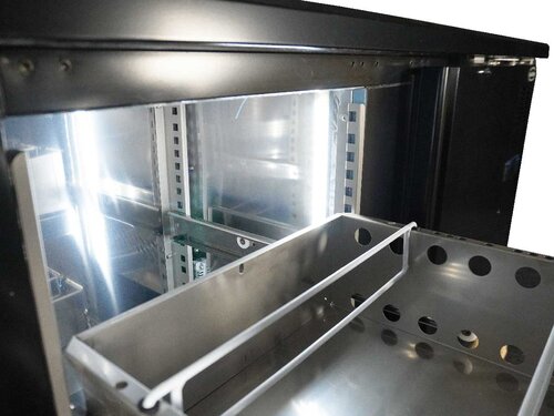 Combisteel Barkhltisch Standard Line, 2 Tren, 2 Schubladen, 537 Liter, Schwarz, BTH 2002 x 513 x 860 mm