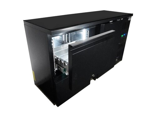 Combisteel Barkhltisch Standard Line, 1 Tr, 2 Schubladen, 350 Liter, Schwarz, BTH 1462 x 513 x 860 mm