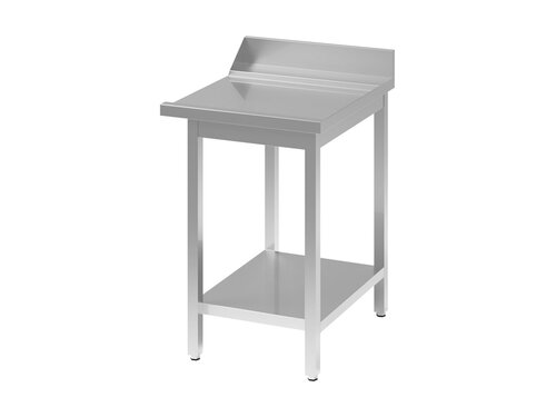 vaiotec TOPLINE 700 Ablauftisch, Anbauseite rechts, Grundboden, Aufkantung, BTH 800 x 700 x 850 mm