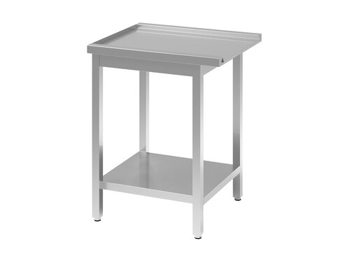 vaiotec TOPLINE 600 Ablauftisch, Grundboden, ohne Aufkantung, BTH 600 x 600 x 850 mm