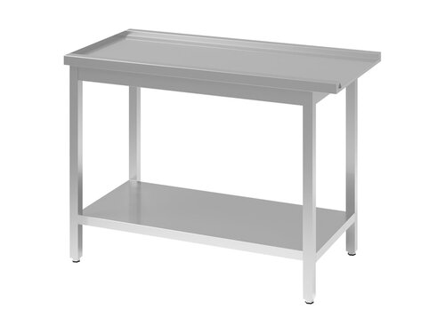 vaiotec TOPLINE 600 Ablauftisch, Grundboden, ohne Aufkantung, BTH 1000 x 600 x 850 mm