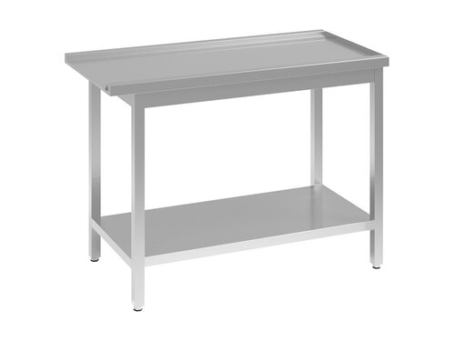 vaiotec TOPLINE 600 Ablauftisch, Grundboden, ohne Aufkantung, BTH 1800 x 600 x 850 mm