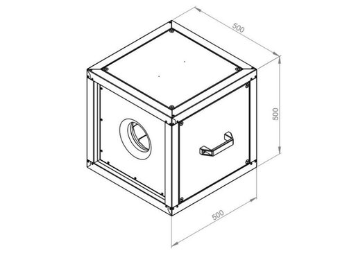 Kastenventilator EC, 2370m�/h, Kompakt & Leistungsstark, BTH 500 x 500 x 500 mm