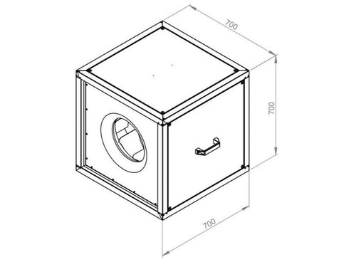 Kastenventilator EC, 7600 m�/h, Kompakt & Leistungsstark, BTH 700 x 700 x 700 mm