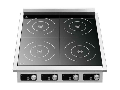Bartscher Induktionskocher 4P 50-1 TCK, 4 Kochstellen � 280 mm, 20 kW, Tischmodell, BTH 792 x 900 x 234 mm