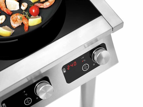 Bartscher Induktionskocher 4P 50-1 TCK, 4 Kochstellen � 280 mm, 20 kW, Tischmodell, BTH 792 x 900 x 234 mm