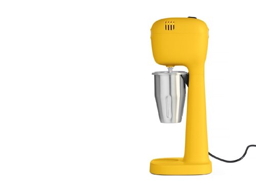 Hendi Milchshake-Mixer Gelb, Komplettset, Inhalt: 0,5 Liter, bis 19.000 U/Min