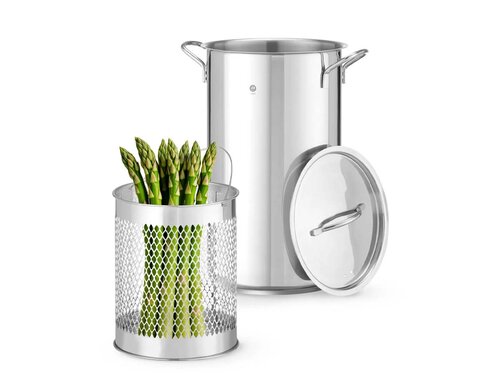 Hendi Spargel- und Nudeltopf XL, Edelstahl, 5,5 Liter,  162 mm, Hhe 280 mm