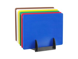 Hendi Schneidebrett-Set, 6 Stck inklusive Halter, BTH...