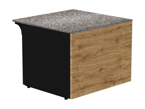 KBS B�ckerei Kassentisch 70, Granitplatte, Schublade, offener Unterbau, BTH 700 x 1010 x 820 mm