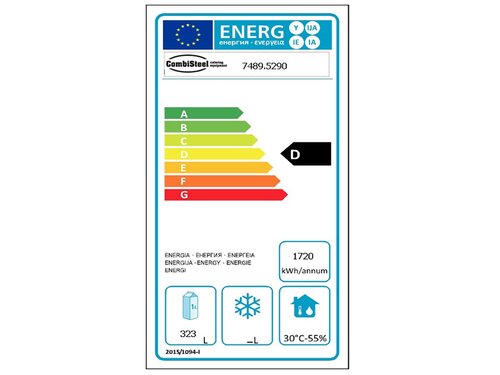 Combisteel Bark�hltisch Pro Line, 3 Glast�ren, 500 Liter, Schwarz, BTH 1940 x 550 x 950 mm