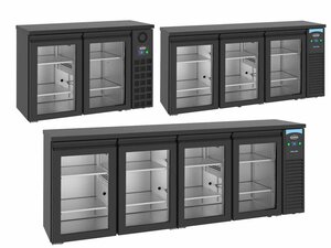 Combisteel Barkhltisch Pro Line, 2 - 4 Glastren, Schwarz