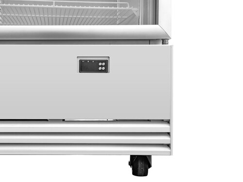 vaiotec TOPLINE 1200 Getr�nkek�hlschrank, Wei�, 2 Fl�gelt�ren, 1040 Liter, Umluftk�hlung, Leuchtaufsatz, BTH 1280 x 742 x 2180 mm