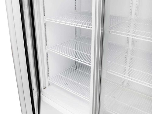 vaiotec TOPLINE 1200 Getr�nkek�hlschrank, Wei�, 2 Fl�gelt�ren, 1040 Liter, Umluftk�hlung, Leuchtaufsatz, BTH 1280 x 742 x 2180 mm