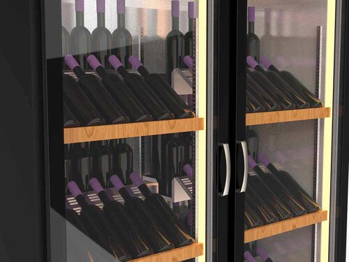 vaiotec TOPLINE 750 Weink�hlschrank 1800, Schwarz, 1852 Liter, 315 Flaschen, BTH 2055 x 735  x 2055 mm