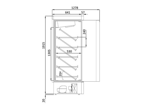 vaiotec TOPLINE 800 Weink�hlschrank 1000, Schwarz, 1000 Liter, BTH 1250 x 770 x 1935 mm