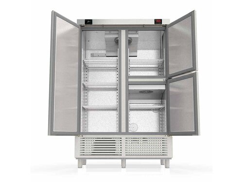 vaiotec TOPLINE 750 Reifeschrank 1200AT Duo, Edelstahl, 1201 Liter, Abtropfen und Trocknen, 2 Zonen, BTH 1370 x 735 x 2160 mm