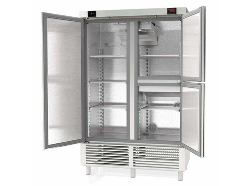 vaiotec TOPLINE 750 Reifeschrank 1200AT Duo, Edelstahl, 1201 Liter, Abtropfen und Trocknen, 2 Zonen, BTH 1370 x 735 x 2160 mm