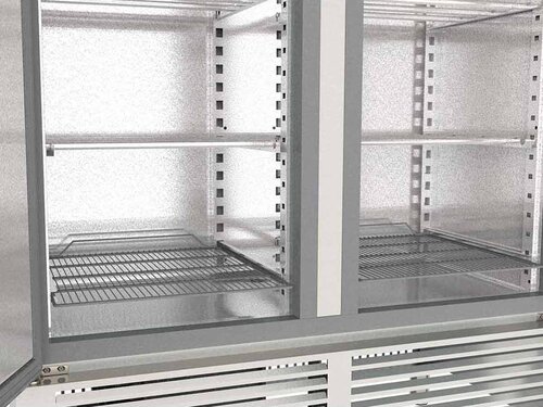 vaiotec TOPLINE 750 Reifeschrank 1200AT Duo, Edelstahl, 1201 Liter, Abtropfen und Trocknen, 2 Zonen, BTH 1370 x 735 x 2160 mm