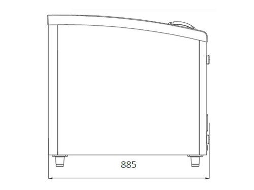 vaiotec TOPLINE 900 Tiefk�hltruhe 1200, Glasschiebedeckel, Wei�, LED Innenbeleuchtung, BTH 2500 x 885 x 840 mm