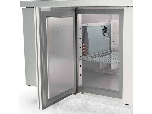vaiotec TOPLINE 700 Saladette 400, 3 Tren, Edelstahldeckel, fr GN 1/6, BTH 1795 x 700 x 850 mm