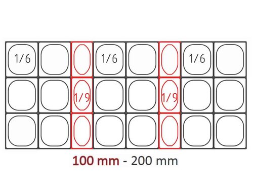 vaiotec TOPLINE 700 Saladette 250, 3 T�ren, Glasaufsatz schr�g, f�r GN 1/6 & 1/9, BTH 1375 x 700 x 919 mm