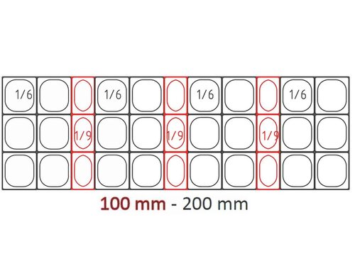 vaiotec TOPLINE 700 Saladette 350, 4 T�ren, Glasaufsatz schr�g, f�r GN 1/6 & 1/9, BTH 1825 x 700 x 1237 mm