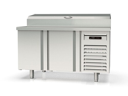 vaiotec TOPLINE 700 Belegstation 300, 2 T�ren, Edelstahlaufsatz, f�r GN 1/4, BTH 1345 x 700 x 1053 mm