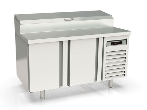 vaiotec TOPLINE 800 Belegstation 300, 2 T�ren, Edelstahlaufsatz, f�r GN 1/3, EN 60x40, BTH 1495 x 700 x 1053 mm