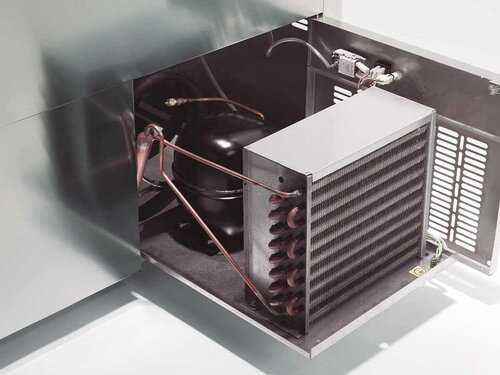 vaiotec TOPLINE 550 Getr�nkek�hltruhe 200, 2 Edelstahlschiebedeckel, 270 Liter, BTH 1010 x 550 x 850 mm